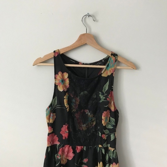 Savannah Rae Floral Dress Sleeveless S Black - Picture 3 of 6
